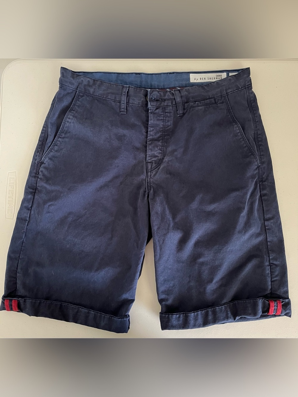 Ben Sherman Men’s Dark Navy Cotton Shorts